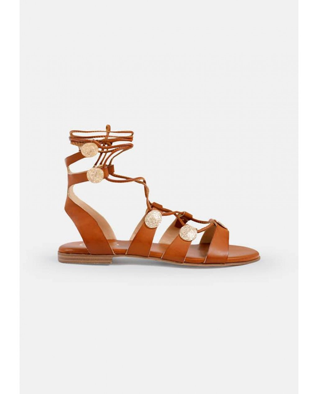 SANDALE DAMA FLAT GREEC BROWN