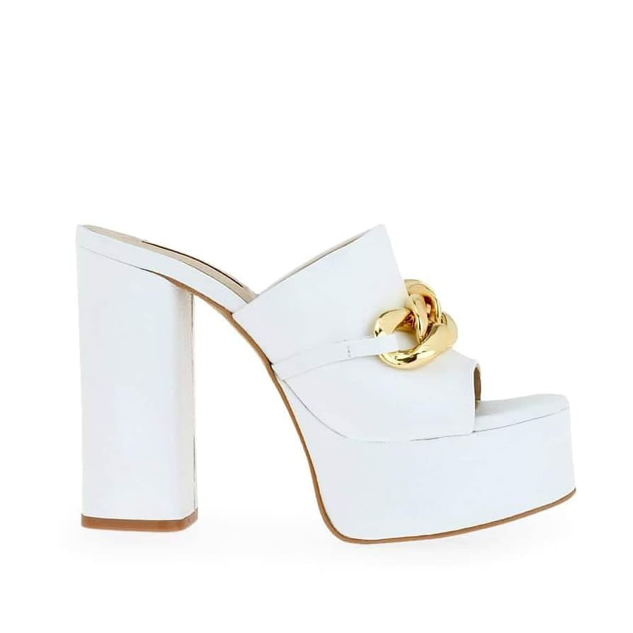 SANDALE DAMA METALIC SAB WHITE