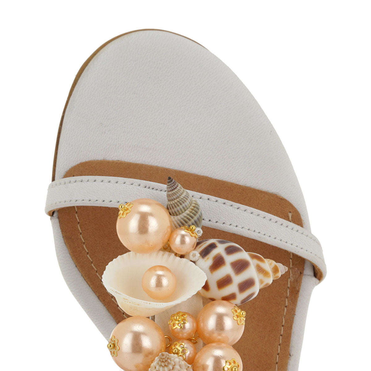 SANDALE DAMA PEARL WHITE