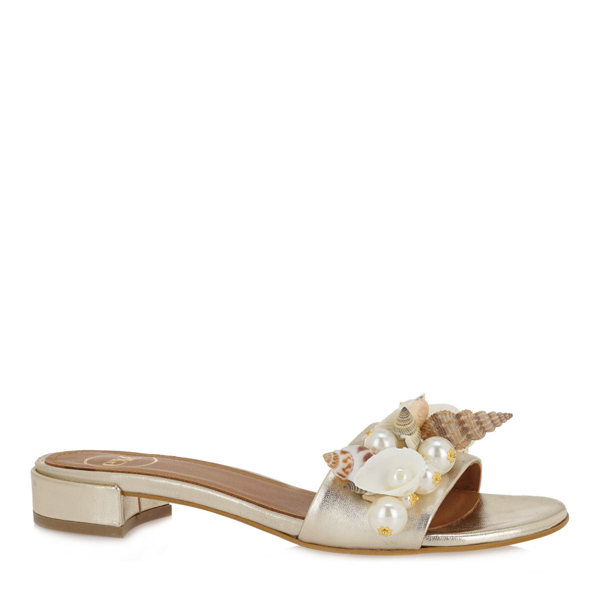 SANDALE DAMA FLAP GOLD