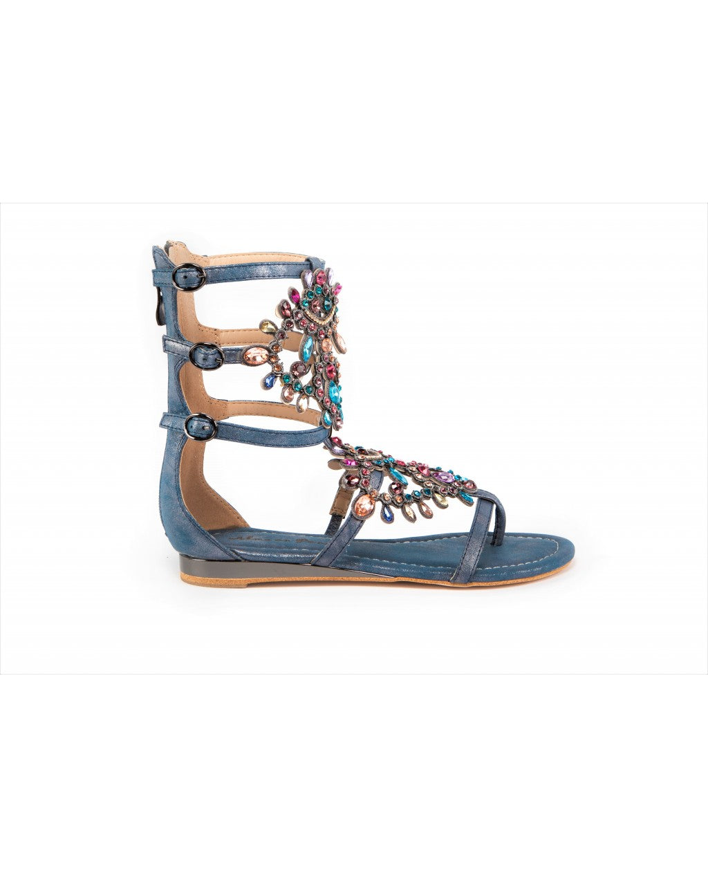 SANDALE DAMA ALMA BLUE FLAT