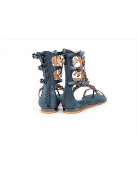 SANDALE DAMA ALMA BLUE FLAT